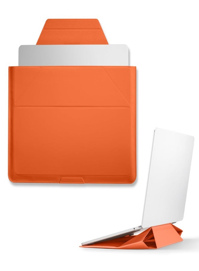 MOFT Laptop Carrying Case and Stand, Two Adjustable Angles Ultra Thin Parts for 13" 14" Laptop Compatible with MacBook Pro 2021 & 2022, Sunrise