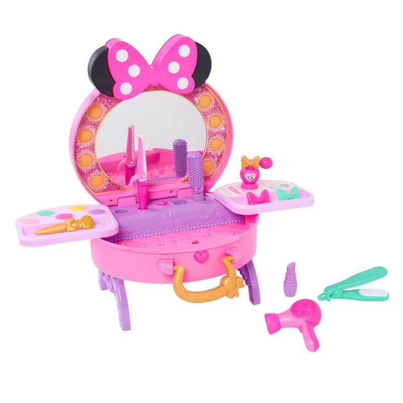Minnie Disney Junior Minnie Mouse Get Glam Magic Table Top Pretend Play Vanity Officially Licensed Kids Toys for Ages 3 Up by Just Play - Image 2