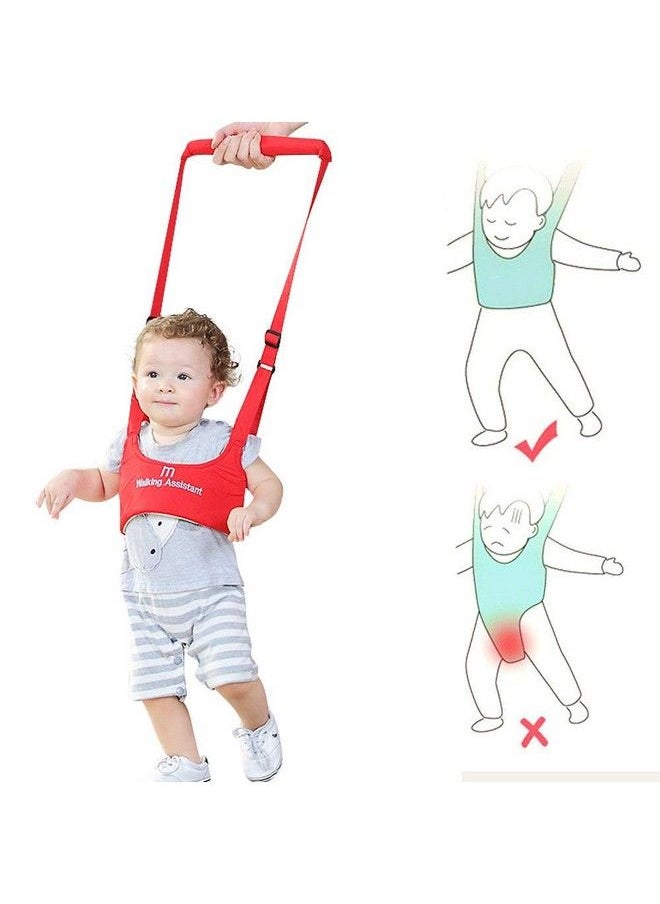 Syga - Handheld Baby Walker With Harness Adjustable Walking Assistant Helper For Infant Child (Age 6 Months To 24 Months)Stand Up And Learn Walking Red - Image 1