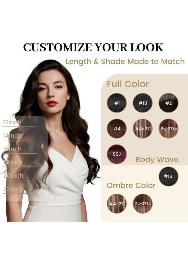 JIAMEISI Clip In Hair Extensions Real Human Hair,120g 8pcs Thickened Silky Straight Human Hair Clip In Extensions 18inch #1 Jet Black Double Weft Clip In Real Hair Extensions - Image 4