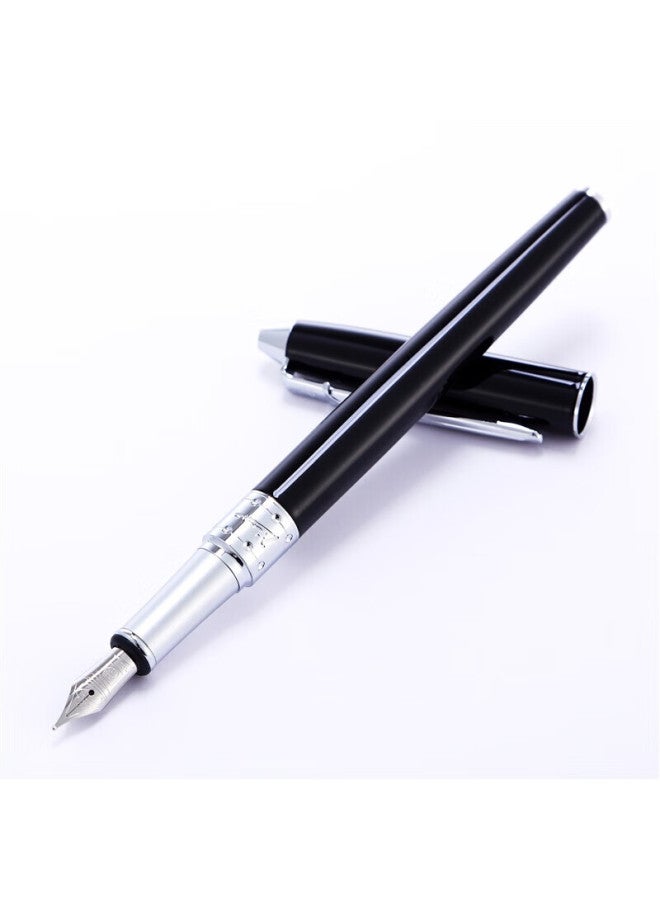 Pimio Fountain Pen Signature Pen For Students And Adults, Calligraphy Ink Pen, Business Office Graduation Gift, 605 Glossy Black - Image 1