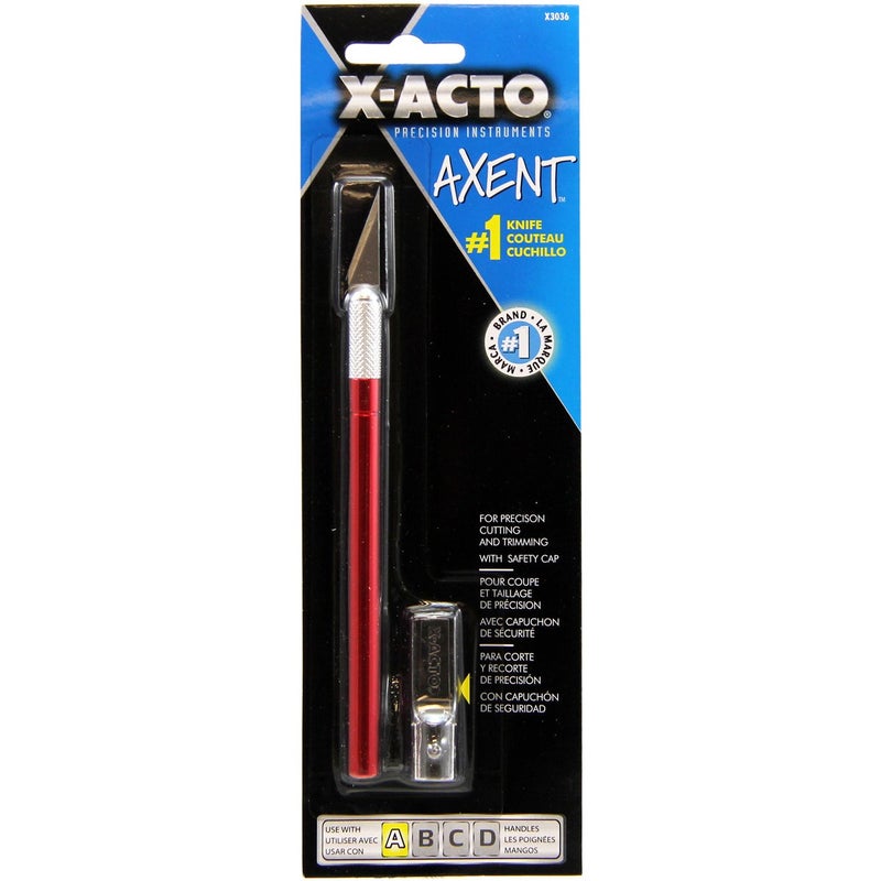 X-Acto Elmers/X-Acto X3036 Axent Knife with Cap, Red - Image 1