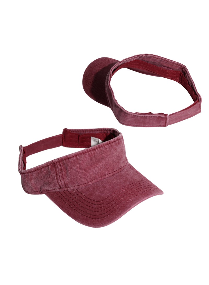 Sports Sun Visor Hats，Cotton Adjustable Sun Caps for Men Women - Image 1