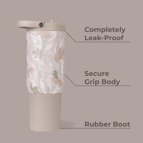 HydroJug Sport Stainless Steel Tumbler with Straw Vacuum Insulated 20oz Leakproof Water Bottle Ergonomic Design Reusable Dishwasher Safe Rubber Base Durable for Gym or Outdoors Camo - Image 3
