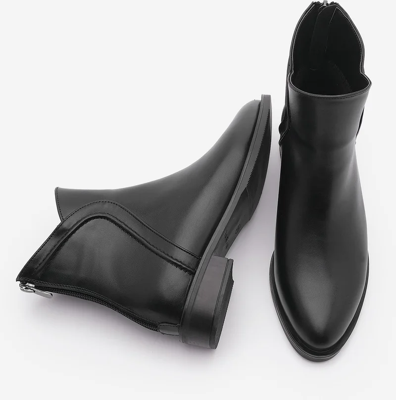 MARJIN Women's Back Zipper Casual Boots Pagosa