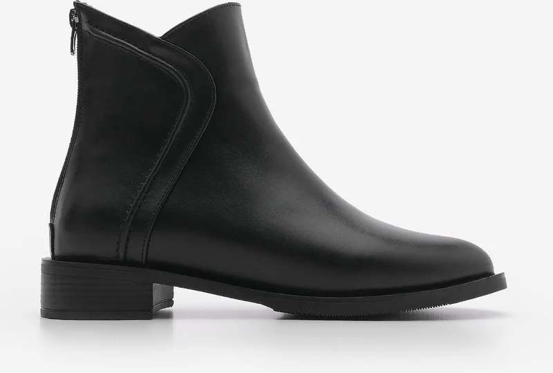 MARJIN Women's Back Zipper Casual Boots Pagosa