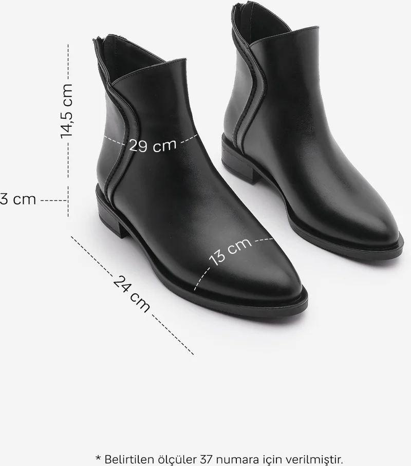 MARJIN Women's Back Zipper Casual Boots Pagosa