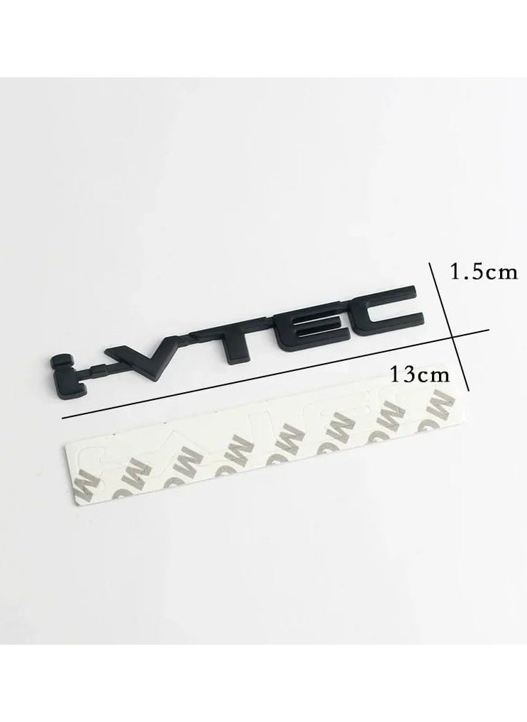 Generic - 3D Metal Car Letter Fender Emblem Side Rear Tail Trunk Decals Emblem Badge Logo Sticker Decal Styling Auto Accessories Compatible with Honda i-VTEC IVTEC (Black) - Image 1