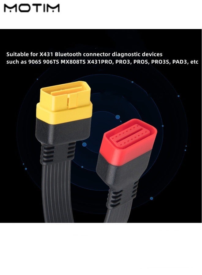 موتيم OBD2 Extension Cable 60CM, 16 Pin OBDII Extend Cable Male to Female for Car OBD Diagnostic Extender Cord Connector, Reinforced Nylon Material - Image 5