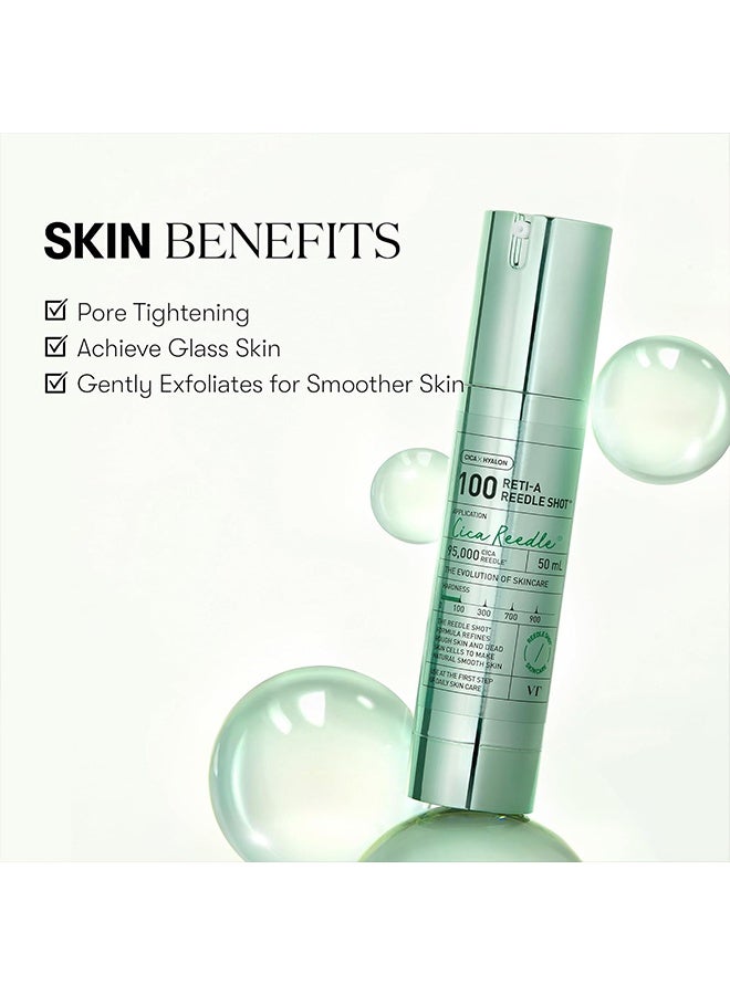 VT Reti-A Reedle Shot 100 Essence,Daily Face Essence, Centella Complex, Hyaluronic Acid, Green Propolis Extract for All Skin Type, 50ml - Image 2