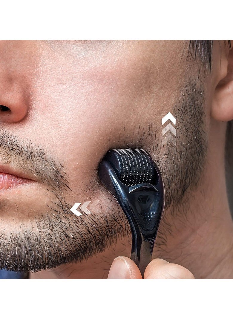 ماركة غير محددة - نظام العلاج بأسطوانة الجلد أسود 0.5 مم ديرما الأسطوانة Microneedle الأسطوانة للوجه ، الأسطوانة لأسطوانة إبرة اللحية الدقيقة لفروة الرأس - Image 1