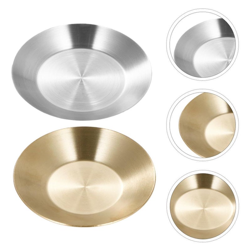 2pcs 12cm 304 Stainless Steel Sauce Dishes Multi Use Serving Dipping Bowls - Image 5