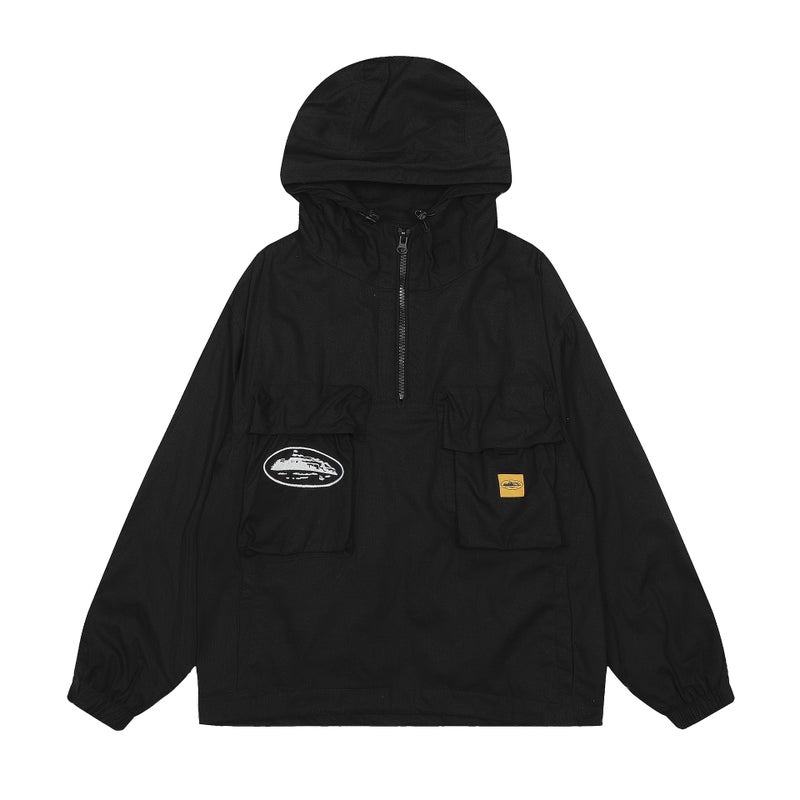 Generic Devil Island 3M Reflective Splicing Functional Windbreaker Soft Shell Hooded Jacket Jacket Mens Trendy Brand Jacket WoMens Sports 878 black
