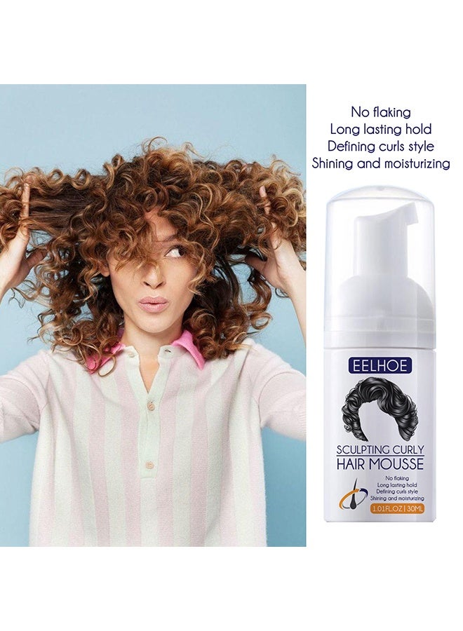 إيلهو موس تشكيل الشعر المجعّد، جوهر تعريف التجاعيد طويل الأمد، موس ترطيب وتغذية وتشكيل تجاعيد الشعر، مرطب بدون تقشير، جوهر إصلاح الشعر المجعّد لإصلاح الجذور التالفة 30 مل - Image 3