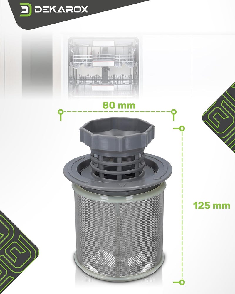 Dekarox Sieve Set Fine and Coarse for Bosch Siemens 10002494 00427903 427903 for Dishwasher Dishwasher 3 Pieces - Image 2
