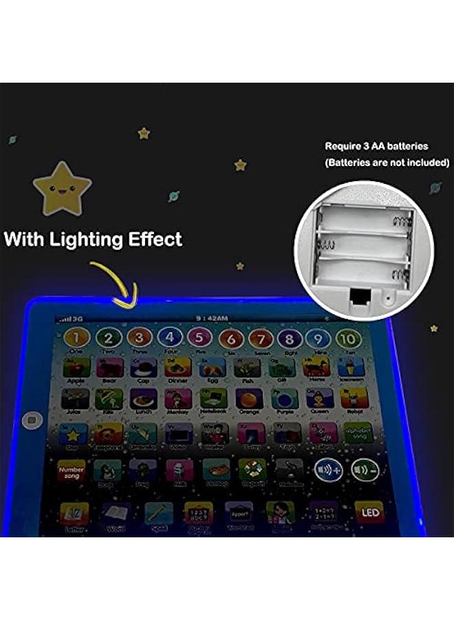 تابلت تعليمي للاطفال الصغار مع حروف الحروف الابجدية والكلمات والارقام والموسيقى، لعبة تفاعلية الكترونية لمرحلة ما قبل المدرسة للاولاد والبنات من سن 3 و4 و5 سنوات - Image 5