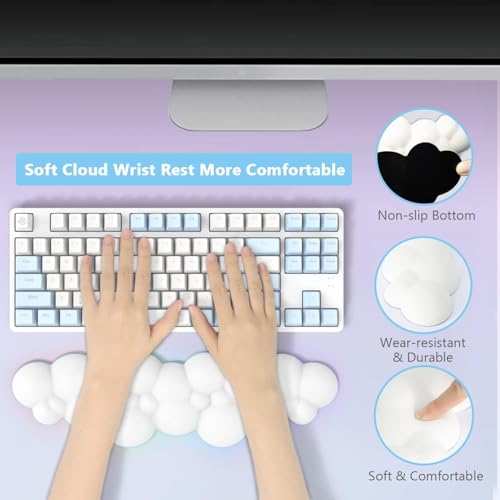 MAGIC-REFINER AK873 Gaming Keyboard,Hot-Swappable Linear Red Switch,PBT Keycap,75% TKL Layout,Rainbow Backlit,Ergonomic Mechanical Keyboard with Custom Coiled USB/Type-C Aviation Cable(Orange Gray) - Image 2