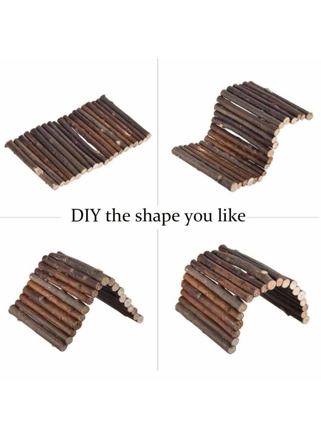 Hamiledyi Extra Large Wooden Reptile Hideout Bearded Dragon Bendy Bridge Climbing Ladder Hiding Hut Reptiles Hide Cave Habitat Decor for Lizards Gecko Spiders Snakes Tortoise(XL:20" x 11.8") - Image 5