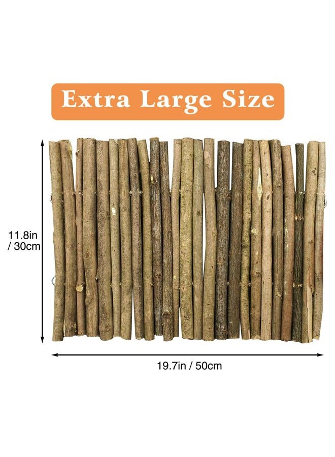 Hamiledyi Extra Large Wooden Reptile Hideout Bearded Dragon Bendy Bridge Climbing Ladder Hiding Hut Reptiles Hide Cave Habitat Decor for Lizards Gecko Spiders Snakes Tortoise(XL:20" x 11.8") - Image 3