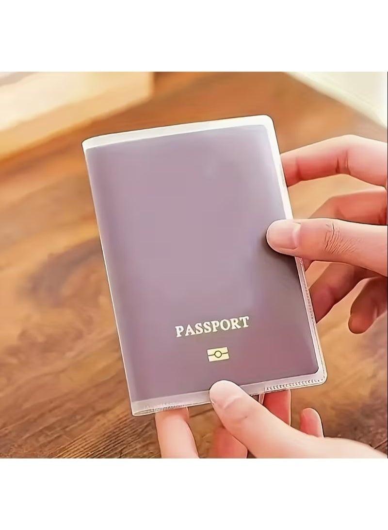 10durable passport covers with multiple card slots, scratch resistant and protective for documents - transparent version - Image 2
