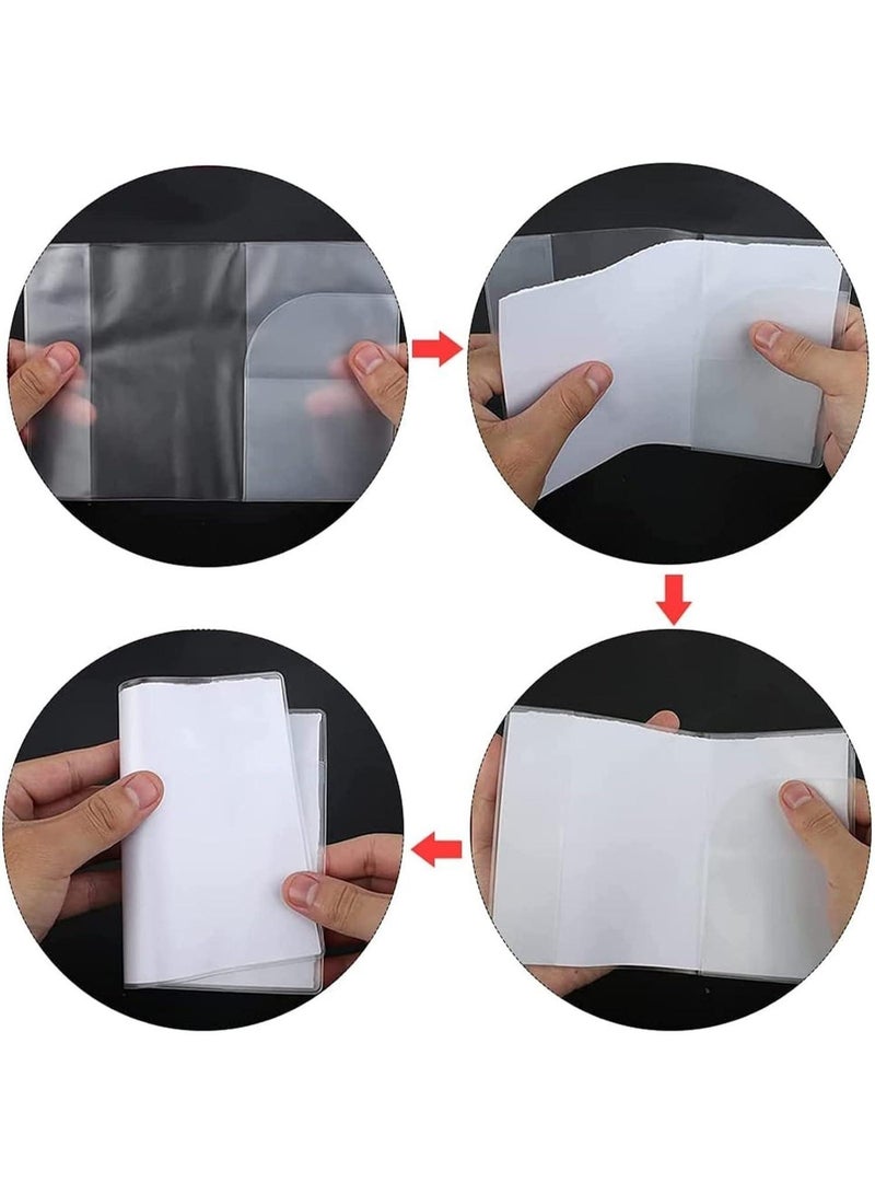 10durable passport covers with multiple card slots, scratch resistant and protective for documents - transparent version - Image 4