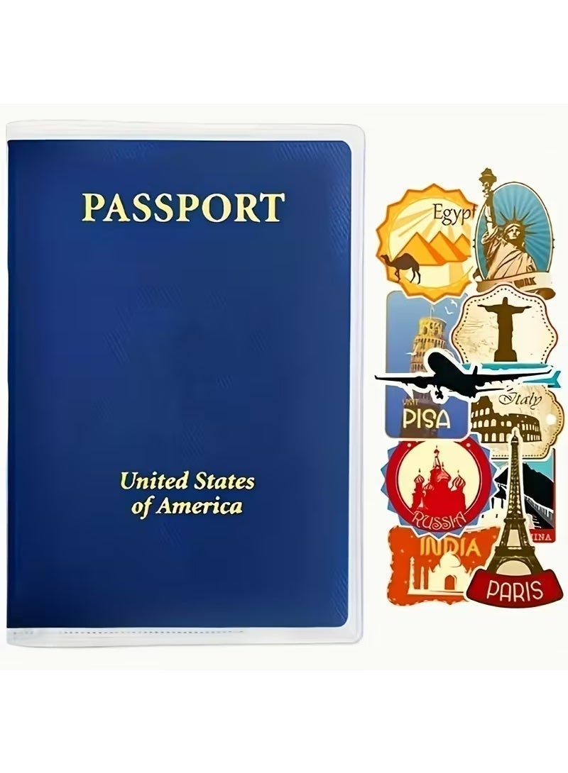 10durable passport covers with multiple card slots, scratch resistant and protective for documents - transparent version - Image 3