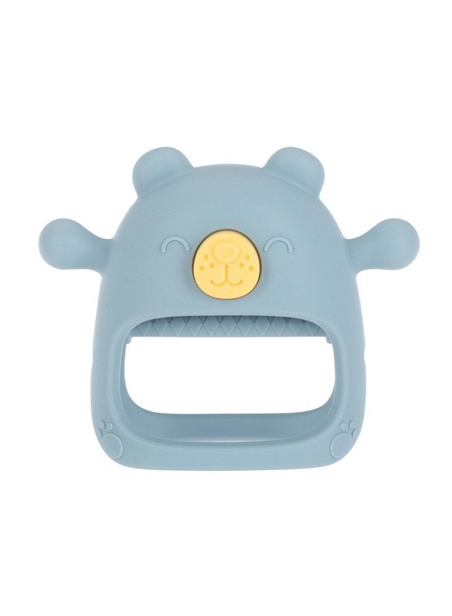 Nuby Nuby Silicone Wrist Teething Mitten - Baby Teether Ring - 3+ Months - Blue Bear - Image 1
