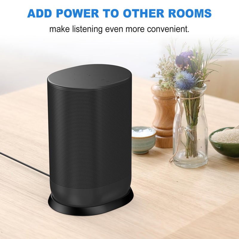 Soarking قاعدة شحن Soarking لجهاز Sonos Move الجيل الثاني والأول مع محول 45 واط (أسود) - Image 4
