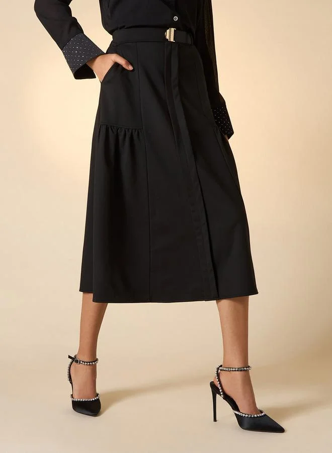 2Xtremz 2Xtremz A-Line Midi Skirt with Pockets