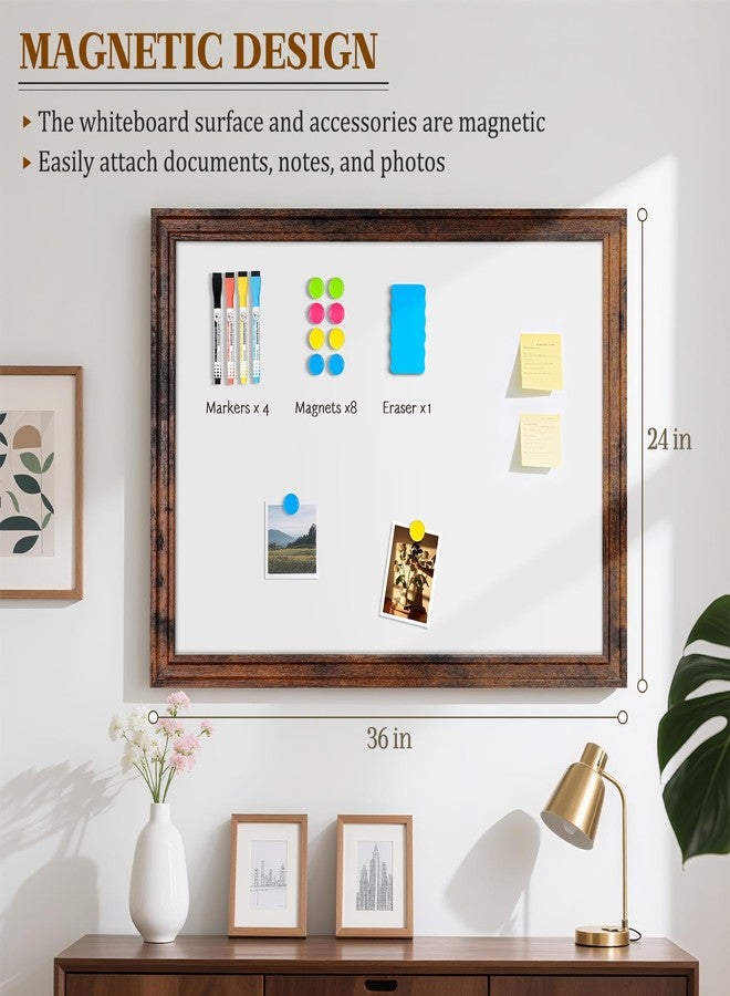 QUEENLINK MDF Frame White Board 36“x24” - Image 3