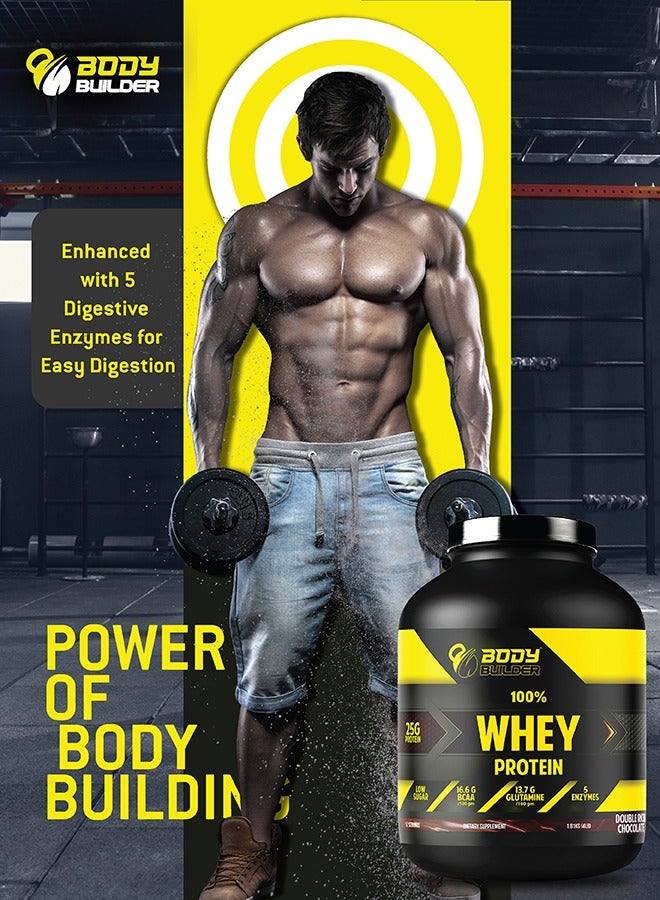Body Builder 100% Whey Protein Support Muscle Growth And Repair Fast Absorption Milk Chocolate Flavor 4 Lbs - Image 4
