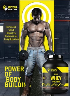 Body Builder Body Builder 100% Whey Protein Support Muscle Growth And Repair Fast Absorption Milk Chocolate Flavor 4 Lbs  - Image 3