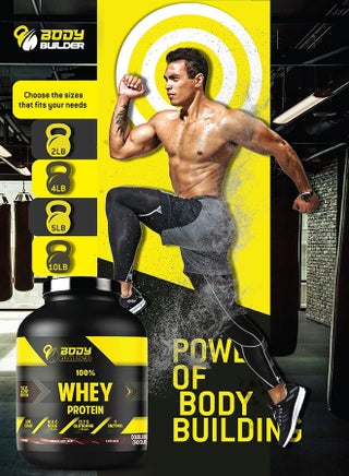 100% Whey Protein Powder Milk Chocolate Flavor 4 LB | 25g Protein & 7g BCAAs Per Serving | Whey Protein Isolate & Concentrate Blend | 5.3g Glutamine | Digestive Enzymes | Low Sugar | Fitness & Sports Nutrition Supplement - view 4