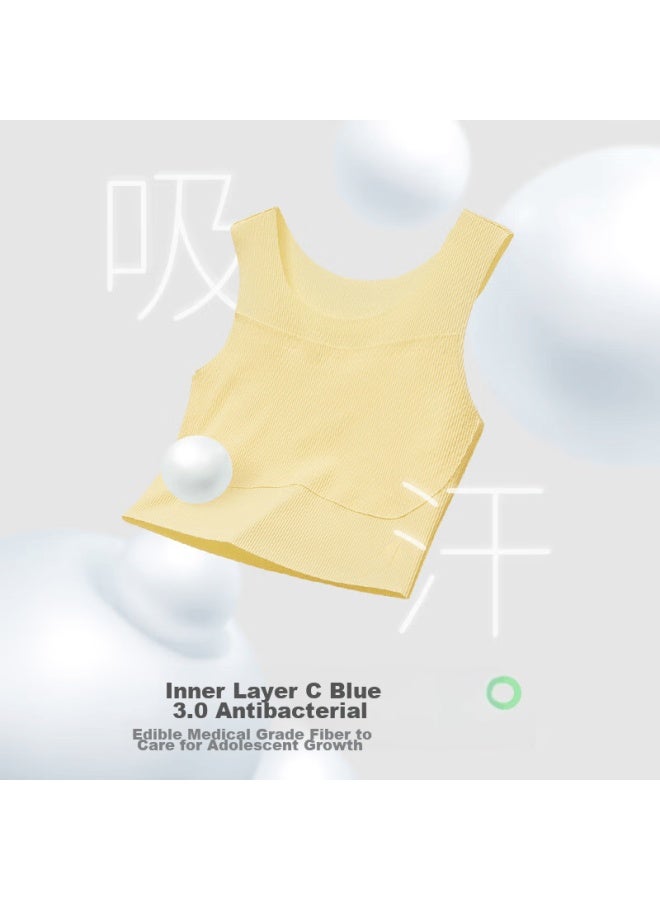 Q21 Girls' Underwear, Puberty Student Bra, Breathable, Sweat-absorbing, Sports, Anti-shock, Seamless Development Vest - Image 2