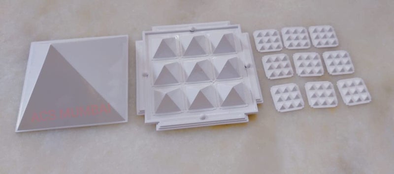 ACS Plastic Pyramid Set for Home and Office18 x 18 x 2 cm300 GramsMulti color - Image 3