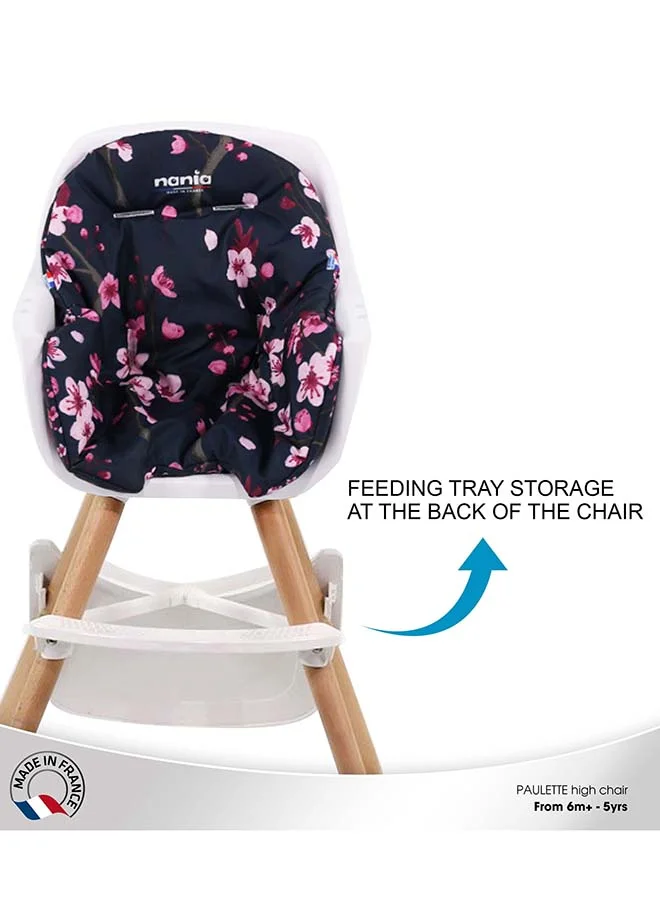 Nania 2 In 1 Paulette Highchair With Reversible Cushion - Cherry