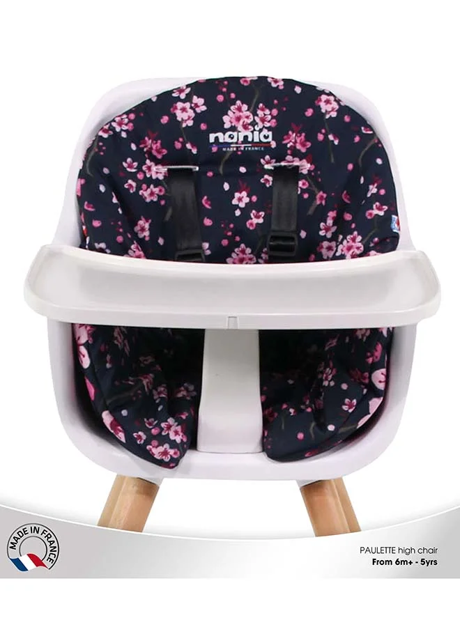 Nania 2 In 1 Paulette Highchair With Reversible Cushion - Cherry