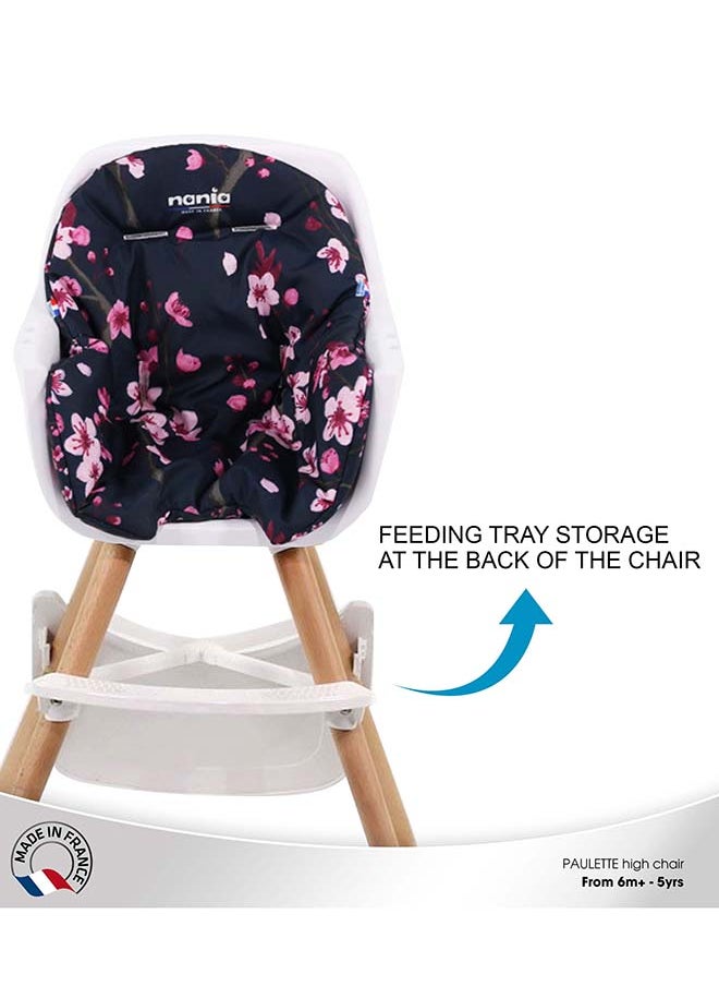 Nania - 2 In 1 Paulette Highchair With Reversible Cushion - Cherry - Image 1