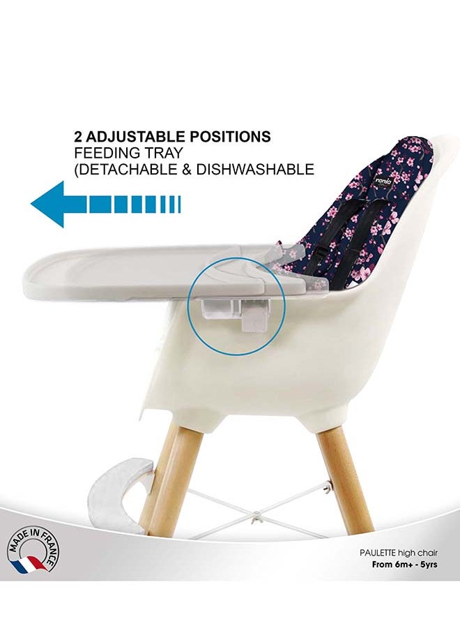 Nania - 2 In 1 Paulette Highchair With Reversible Cushion - Cherry - Image 1
