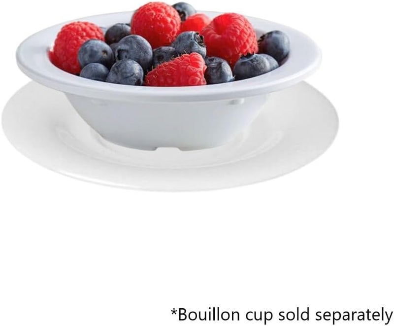 TrueCraftware TrueCraftware 512 Saucer Melamine White Color Set of 12 for Bouillon CupSalad Bowl  Dishwasher Safe BreakResistant Appetizer Dessert Plates Coffee Cup Saucers Drinkware Home Cafe  - Image 2
