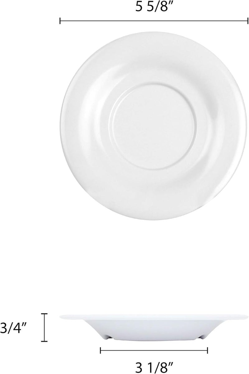 TrueCraftware TrueCraftware 512 Saucer Melamine White Color Set of 12 for Bouillon CupSalad Bowl  Dishwasher Safe BreakResistant Appetizer Dessert Plates Coffee Cup Saucers Drinkware Home Cafe  - Image 3