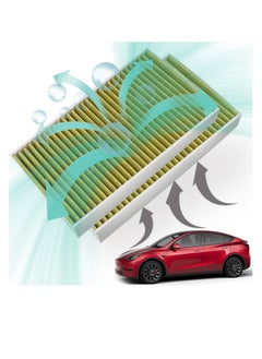 Excefore Air Filter for Tesla Model 3 Filter Accessories, Replacement Cabin Air Filter for Model 3/Y 2017-2023, with Activated Carbon Replacement Cabin Air Intake Filter (2 Pcs)  - Image 1