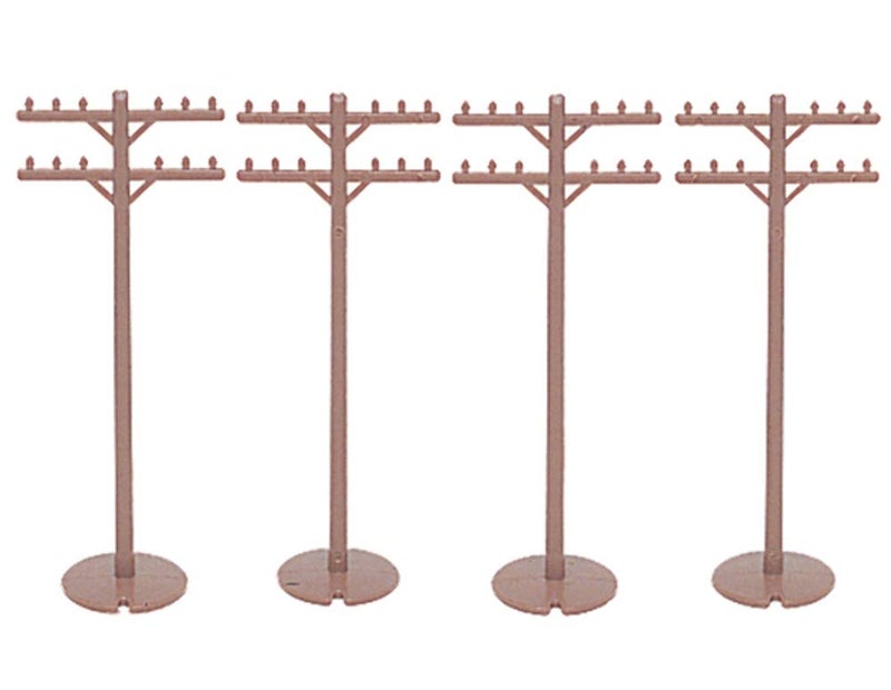 Bachmann Trains - Scenery Accessories - TELEPHONE POLES (12 pcs) - HO Scale - Image 1