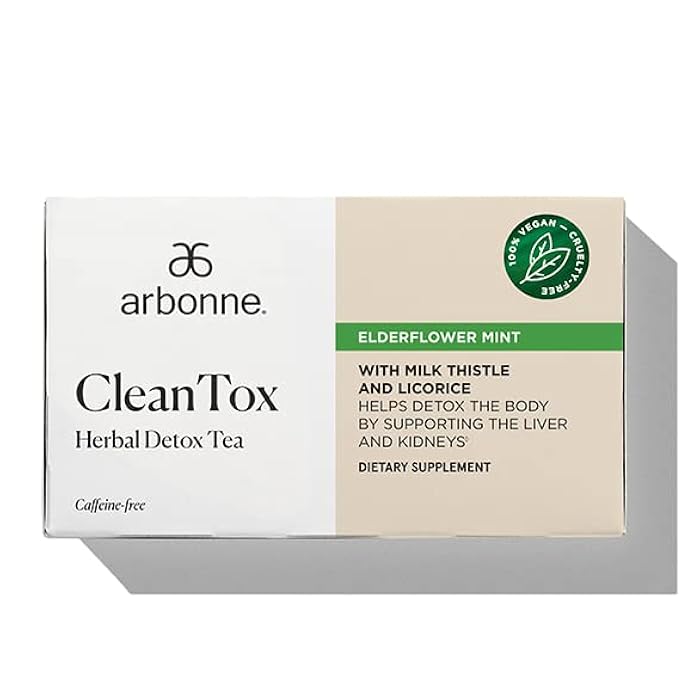 Arbonne Cleantox Herbal Detox Tea – Caffeine Free Tea Bags w/Botanical Blend for Daily Refreshment, Includes Peppermint, Dandelion, Fennel, & Milk Thistle for a Light Herbal Experience, 20 Count, by Arbonne. - Image 2