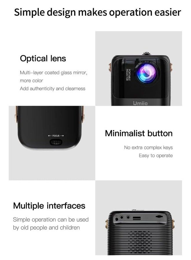 ELTRAZONE 1080P Intelligent Trapezoid Projector – 5G WiFi & Bluetooth Enabled for Movies, Music, and Gaming - Image 5