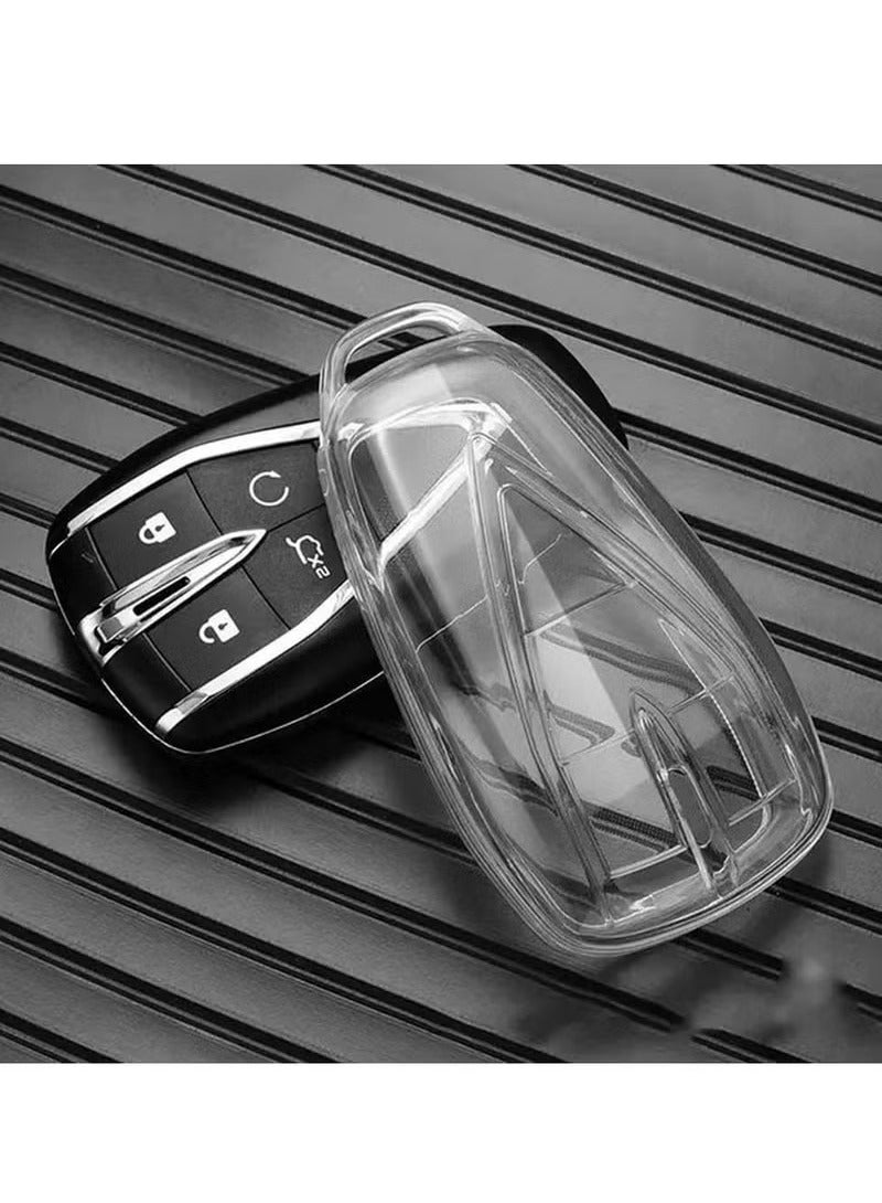 Generic Transparent TPU Car Key Clear Case Cover Shell, for Changan UNIT UNIK CS35PLUS CS55 PLUS CS75 PLUS Oshan X7 X5 Car Key Cover - Image 1