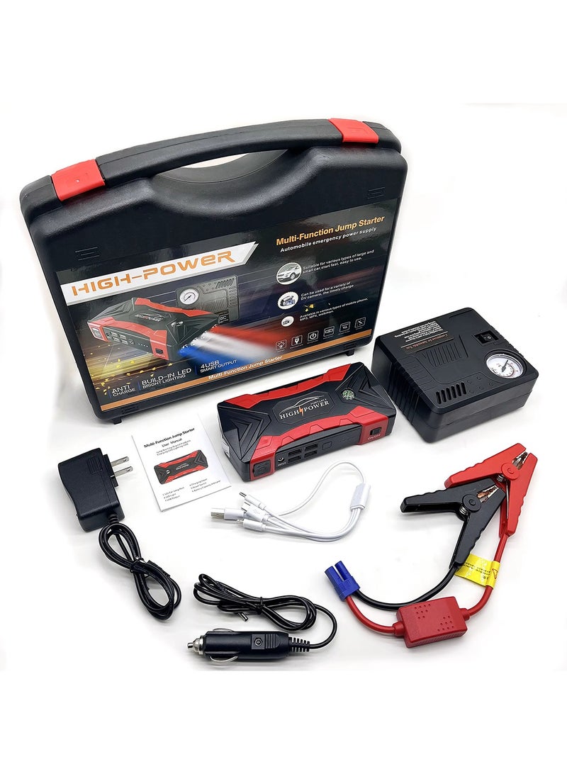 AGD Car Jump Starter ,Power Bank Battery Starter Kit for Cars and Mobile Phones, with Air Blower, Emergency Lighting, Multi-Use - Image 2
