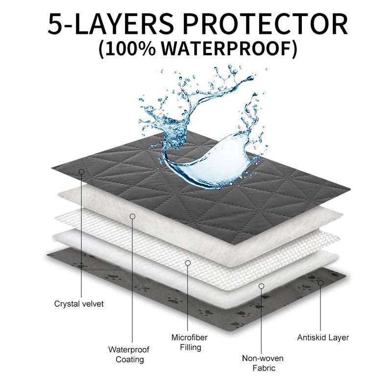 Ameritex Sofa Cover Waterproof for Seats Couch Cover for Dogs Pet Couch Cover Velvet for Chair Loveseat Sofa Machine Washable - Image 2