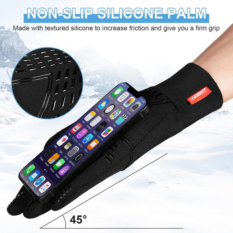 Lapulas Black Winter Thermal Touch Screen Cycling Gloves for Men and Women - Image 4