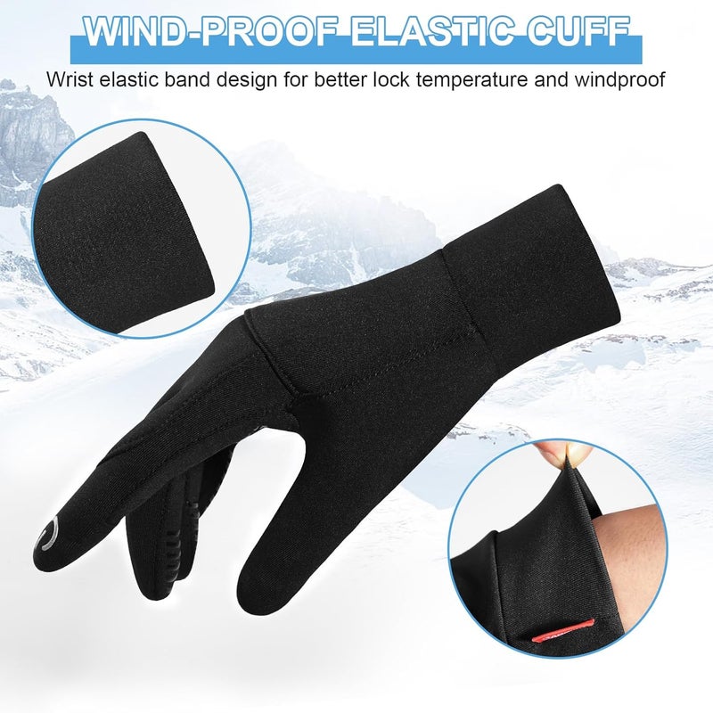 Lapulas Black Winter Thermal Touch Screen Cycling Gloves for Men and Women - Image 5